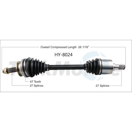 Surtrack Axle Cv Axle Shaft, Hy-8024 HY-8024